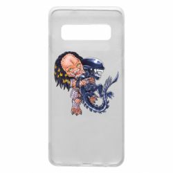 Чехол для Samsung S10 Alien vs Predator - PrintSalon