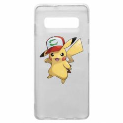 Чехол для Samsung S10+ Ash's hat Pikachu - PrintSalon