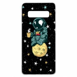 Чохол для Samsung S10+ Astronaut and coffee - PrintSalon