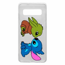 Чехол для Samsung S10 Baby Yoda And Stitch - PrintSalon