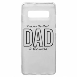 Чохол для Samsung S10+ Best dad text - PrintSalon