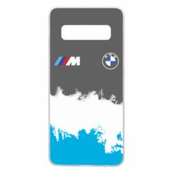 Чехол для Samsung S10 BMW logo and gray background - PrintSalon