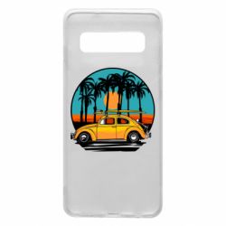 Чехол для Samsung S10 Car and sunset - PrintSalon