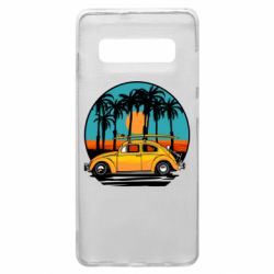 Чехол для Samsung S10+ Car and sunset - PrintSalon