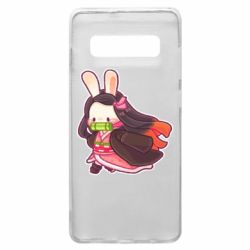 Чехол для Samsung S10+ Chibi Bunny Kamado Nezuko