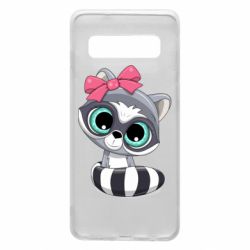 Чехол для Samsung S10 Cute raccoon - PrintSalon