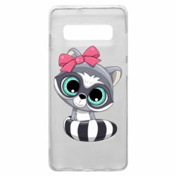 Чехол для Samsung S10+ Cute raccoon - PrintSalon