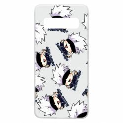 Чехол для Samsung S10 Cute Satoru Gojo pattern-PrintSalon Чехол для Samsung S10 Cute Satoru Gojo pattern