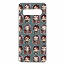 Чехол для Samsung S10 Cute Tanjiro with Nezuko