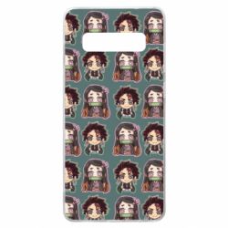 Чехол для Samsung S10+ Cute Tanjiro with Nezuko