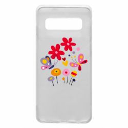 Чехол для Samsung S10 Flowers and Butterflies - PrintSalon