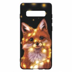 Чохол для Samsung S10+ Fox And Christmas Lights - PrintSalon