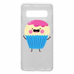 Чехол для Samsung S10 Funny cupcake with smile - PrintSalon