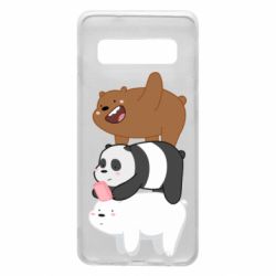 Чехол для Samsung S10 Гризли Панда и Белый - PrintSalon