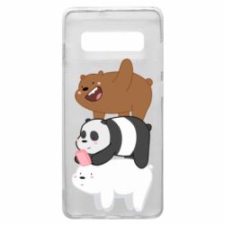 Чехол для Samsung S10+ Гризли Панда и Белый - PrintSalon