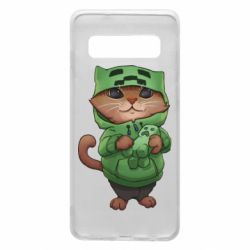 Чехол для Samsung S10 Кот Майнкрафт - PrintSalon