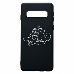 Чехол для Samsung S10 Кот Саймона Любовь - PrintSalon
