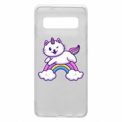 Чехол для Samsung S10 Котик-единорог - PrintSalon