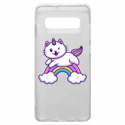 Чехол для Samsung S10+ Котик-единорог - PrintSalon