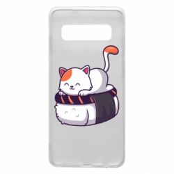 Чехол для Samsung S10 Котик. Суши-кровать - PrintSalon