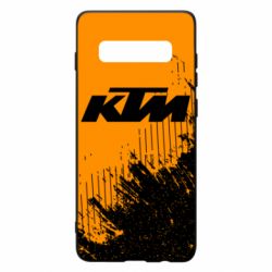 Чехол для Samsung S10+ KTM and grunge background - PrintSalon