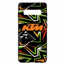 Чохол для Samsung S10+ KTM orange logo - PrintSalon