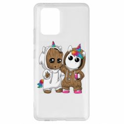 Чехол для Samsung S10 Lite Baby Groot And Unicorn - PrintSalon