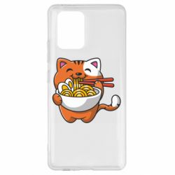Чехол для Samsung S10 Lite Cat and Ramen - PrintSalon