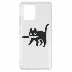 Чехол для Samsung S10 Lite Cat with a knife - PrintSalon