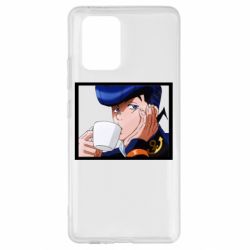 Чехол для Samsung S10 Lite Higashikata Josuke drinking tea - PrintSalon