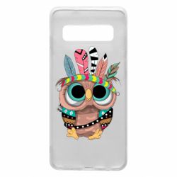 Чехол для Samsung S10 Little owl with feathers - PrintSalon