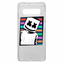 Чехол для Samsung S10+ Marshmello Colorful Portrait - PrintSalon