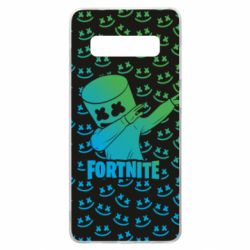 Чехол для Samsung S10+ Marshmello Fortnite Dab Neon - PrintSalon