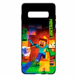 Чехол для Samsung S10+ Майнкрафт - PrintSalon