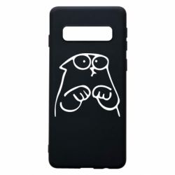 Чехол для Samsung S10 Милый Кот Саймона - PrintSalon