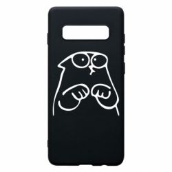 Чехол для Samsung S10+ Милый Кот Саймона - PrintSalon