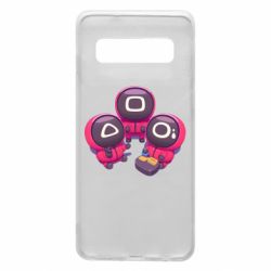 Чехол для Samsung S10 Милые солдаты из игры в кальмара - PrintSalon