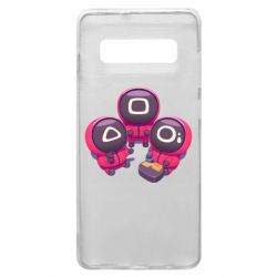 Чехол для Samsung S10+ Милые солдаты из игры в кальмара - PrintSalon