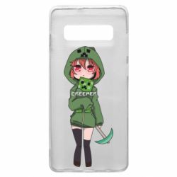 Чехол для Samsung S10+ Minecraft anime - PrintSalon