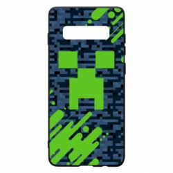 Чехол для Samsung S10+ Minecraft Creeper - PrintSalon