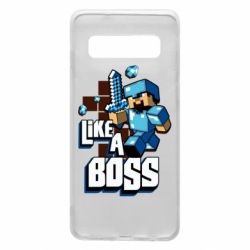 Чехол для Samsung S10 Minecraft Like a Boss - PrintSalon