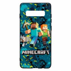 Чохол для Samsung S10+ Minecraft Steve Alex And Dog - PrintSalon