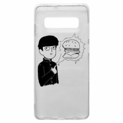 Чехол для Samsung S10+ Моб Психо и гамбургер
