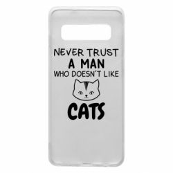 Чехол для Samsung S10 Не любит котов - не доверяй - PrintSalon