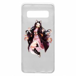 Чехол для Samsung S10 Nezuko cat