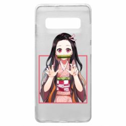 Чехол для Samsung S10+ Nezuko