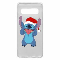 Чехол для Samsung S10 Новогодний Стич - PrintSalon