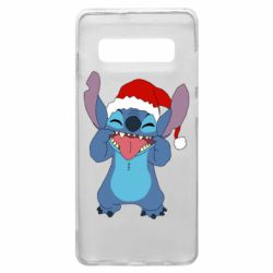 Чехол для Samsung S10+ Новогодний Стич - PrintSalon