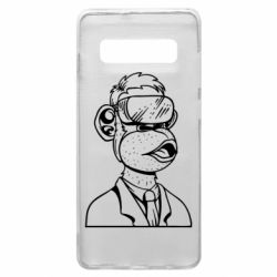 Чехол для Samsung S10+ Обезьяна в виртуальных очках - PrintSalon