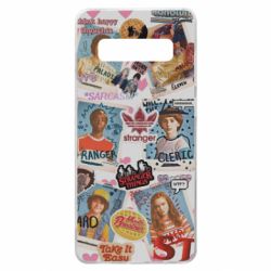 Чехол для Samsung S10+ Очень странные дела. Стикеры - PrintSalon